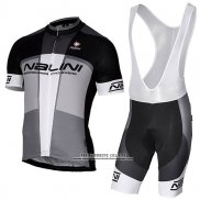 2017 Abbigliamento Ciclismo Nalini Artico Grigio e Nero Manica Corta e Salopette