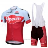 2018 Abbigliamento Ciclismo Katusha Alpecin Rosso Manica Corta e Salopette
