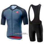 2019 Abbigliamento Ciclismo Castelli Aero Race Blu Rosso Manica Corta e Salopette