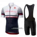 2019 Abbigliamento Ciclismo Castelli Free AR 4.1 Bianco Nero Manica Corta e Salopette