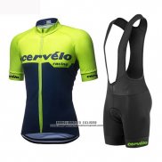 2019 Abbigliamento Ciclismo Donne Cervelo Verde Nero Manica Corta e Salopette