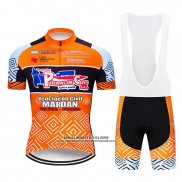 2019 Abbigliamento Ciclismo Mardan Arancione Manica Corta e Salopette