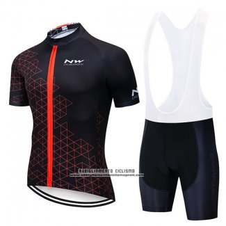 2019 Abbigliamento Ciclismo Northwave Nero Rosso Manica Corta e Salopette