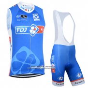 2019 Gilet Antivento FDJ Blu