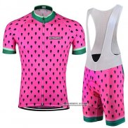 2020 Abbigliamento Ciclismo Astek Rosa Manica Corta e Salopette