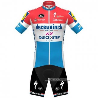 2020 Abbigliamento Ciclismo Deceuninck Quick Step Campione Paesi Bassi Manica Corta e Salopette