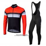 2020 Abbigliamento Ciclismo Nalini Nero Arancione Manica Lunga e Salopette