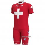 2020 Abbigliamento Ciclismo Svizzera Manica Corta e Salopette