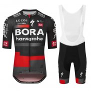 2023 Abbigliamento Ciclismo Bora-Hansgrone Nero Rosso Manica Corta e Salopette