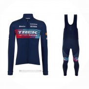 2023 Abbigliamento Ciclismo Trek Factory Blu Manica Lunga e Salopette