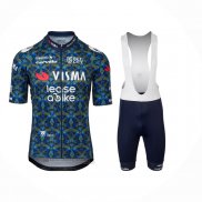 2024 Abbigliamento Ciclismo Jumbo Visma Blu Manica Corta e Salopette