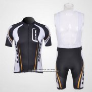 2011 Abbigliamento Ciclismo Look Nero e Bianco Manica Corta e Salopette