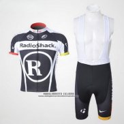 2011 Abbigliamento Ciclismo Radioshack Nero e Bianco Manica Corta e Salopette