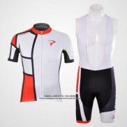 2012 Abbigliamento Ciclismo Pinarello Rosso e Bianco Manica Corta e Salopette