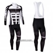 2013 Abbigliamento Ciclismo Assos Bianco e Nero Manica Lunga e Salopette