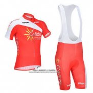 2013 Abbigliamento Ciclismo Cofidis Rosso Manica Corta e Salopette