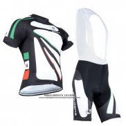 2014 Abbigliamento Ciclismo Giordana Nero e Bianco Manica Corta e Salopette