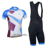 2014 Abbigliamento Ciclismo Monton Viola e Blu Manica Corta e Salopette