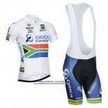 2014 Abbigliamento Ciclismo Orica GreenEDGE Campione Sudafrica Manica Corta e Salopette