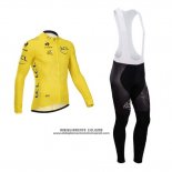 2014 Abbigliamento Ciclismo Tour de France Giallo Manica Lunga e Salopette