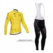 2014 Abbigliamento Ciclismo Tour de France Giallo Manica Lunga e Salopette