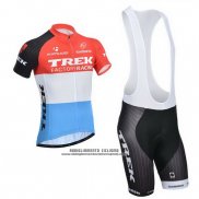 2014 Abbigliamento Ciclismo Trek Factory Racing Arancione e Bianco Manica Corta e Salopette