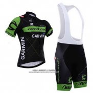 2015 Abbigliamento Ciclismo Cannondale Verde e Nero Manica Corta e Salopette