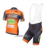 2016 Abbigliamento Ciclismo Color Code Arancione Manica Corta e Salopette