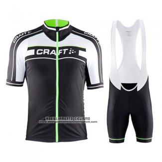 2016 Abbigliamento Ciclismo Craft Verde e Nero Manica Corta e Salopette