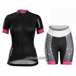 2016 Abbigliamento Ciclismo Donne Trek Nero e Bianco Manica Corta e Salopette