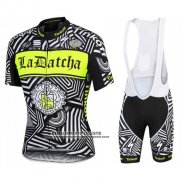 2016 Abbigliamento Ciclismo Tinkoff Grigio Manica Corta e Salopette