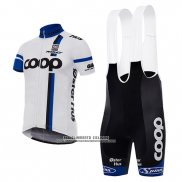 2017 Abbigliamento Ciclismo Coop Bianco Manica Corta e Salopette