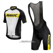 2017 Abbigliamento Ciclismo Mavic Bianco Manica Corta e Salopette