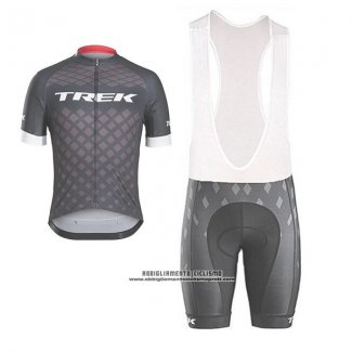 2017 Abbigliamento Ciclismo Trek Nero Manica Corta e Salopette(1)