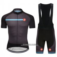 2018 Abbigliamento Ciclismo Castelli Spento Grigio Manica Corta e Salopette