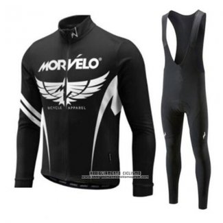 2018 Abbigliamento Ciclismo Morvelo Nero Bianco Manica Corta e Salopette