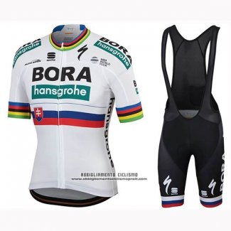 2019 Abbigliamento Ciclismo Bora Campione Slovacchia Manica Corta e Salopette