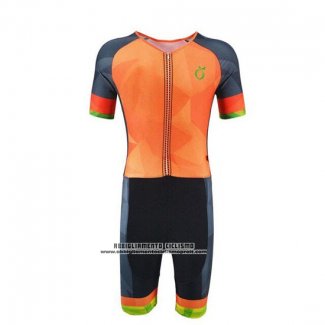 2019 Abbigliamento Ciclismo Emonder-Triathlon Arancione Grigio Nero Manica Corta e Salopette