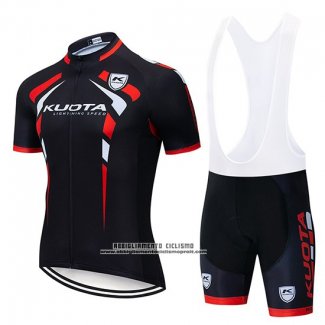 2019 Abbigliamento Ciclismo Kuota Nero Rosso Manica Corta e Salopette