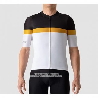 2019 Abbigliamento Ciclismo La Passione Nero Giallo Bianco Manica Corta e Salopette