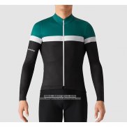 2019 Abbigliamento Ciclismo La Passione Verde Bianco Nero Manica Lunga e Salopette