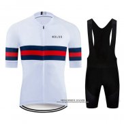 2020 Abbigliamento Ciclismo NDLSS Bianco Manica Corta e Salopette