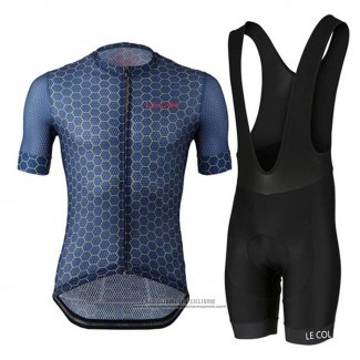 2021 Abbigliamento Ciclismo Le Col Scuro Blu Manica Corta e Salopette