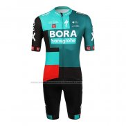 2022 Abbigliamento Ciclismo Bora-Hansgrone Verde Manica Corta e Salopette