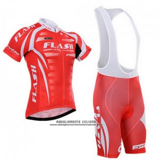 Abbigliamento Ciclismo To The Fore Rosso e Bianco Manica Corta e Salopette