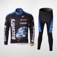 2007 Abbigliamento Ciclismo Trek Nero e Blu Manica Lunga e Salopette