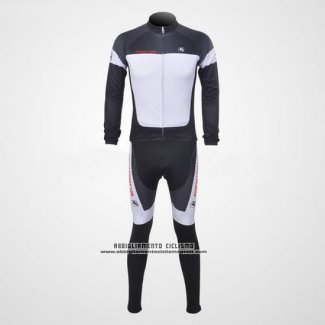 2011 Abbigliamento Ciclismo Giordana Bianco e Nero Manica Lunga e Salopette