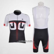 2012 Abbigliamento Ciclismo Giordana Bianco e Nero Manica Corta e Salopette