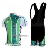 2012 Abbigliamento Ciclismo Irlanda Bianco e Verde Manica Corta e Salopette