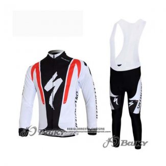 2012 Abbigliamento Ciclismo Specialized Nero e Rosso Manica Lunga e Salopette